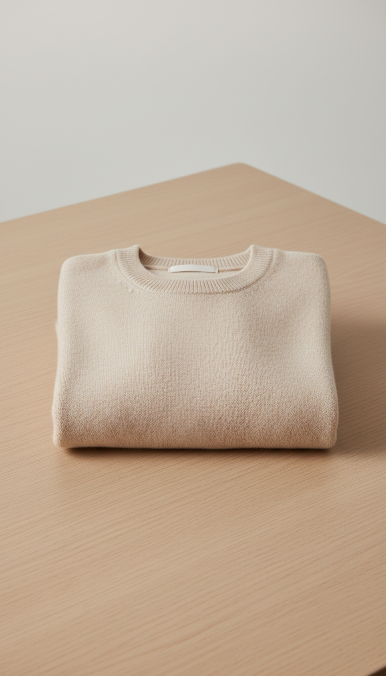 Cashmere Crewneck Sweater in Oatmeal